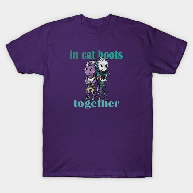 In Cat Boots Together T-Shirt by Amalgam000